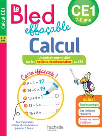 Bled : le bled effaçable calcul - CE1