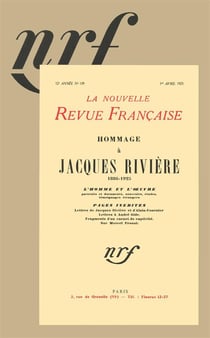 Hommage a jacques riviere - (1886-1925)