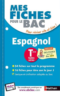 MES FICHES ABC DU BAC Tome 19 : espagnol - terminale - toutes séries (édition 2018)