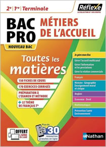 Toutes les matières Bac Pro Métiers de l'accueil (Réflexe N°18) 2021