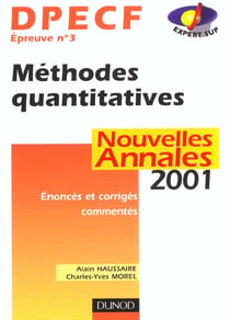 Nouvelles annales 2001 - dpecf 3 methodes quantitatives