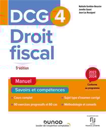 DCG 4 : droit fiscal - manuel (édition 2023/2024)