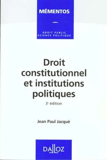 Droit constitutionnel et institutions politiques