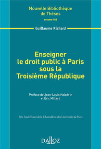 Enseigner le droit public à Paris sous la Troisième République - Volume 150