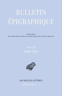 Bulletin épigraphique Tome 12 - 1990-1993