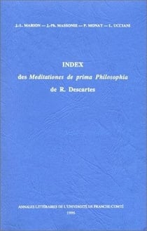 Index des Meditationes de prima philosophia de R. Descartes