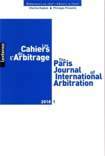 Les cahiers de l'arbitrage n.2018/1