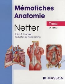 Mémofiches anatomie netter - tronc (2e édition)