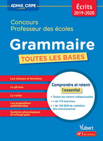 Concours professeur des écoles - grammaire - toutes les bases (écrits 2019/2020)