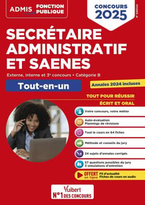 Concours Secrétaire administratif et SAENES - Catégorie B - Tout-en-un : Externe et interne - Concours 2025 - Tout le cours en audio