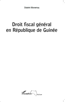 Droit fiscal général en République de Guinée