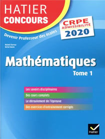 Mathématiques t.1 - CRPE - épreuve écrite d'admissibilité (édition 2020)