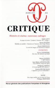 Revue Critique n.814 : histoire et cinéma : nouveaux cadrages