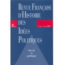 REVUE FRANCAISE D'HISTOIRE DES IDEES POLITIQUES n.26 : poésie et politique