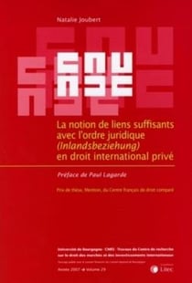 Notion de liens suffisants avec l ordre juridiq ue (inlandsbeziehung) en droit international prive