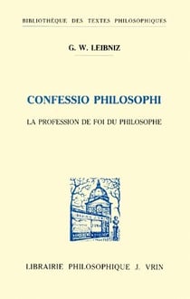 Confessio philosophi - la profession de foi du philosophe