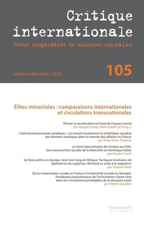 Revue critique internationale n.105 : Elites minorisées : comparaisons internationales et circulations transnationales