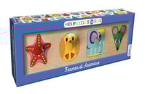 Mes puzzles en bois - formes et animaux