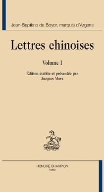 Lettres chinoises Tome 1