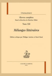 Oeuvres completes Tome 21 : Mélanges littéraires