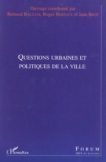 QUESTIONS URBAINES ET POLITIQUES DE LA VILLE