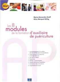 Les 8 modules de la formation d'auxiliaire de puériculture