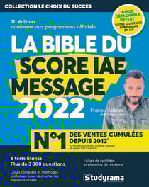La bible du score IAE message (édition 2022)