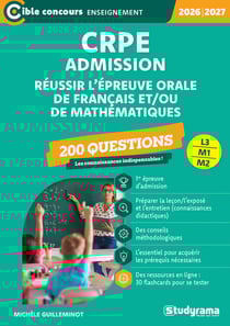 CRPE - Admission - 200 questions de préparation à la leçon de français et de mathématiques : Concours 2026-2027