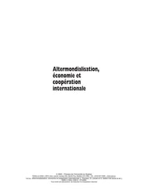 Altermondialisation, économie et coopération internationale
