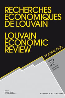Revue recherches économiques de Louvain n.79/2