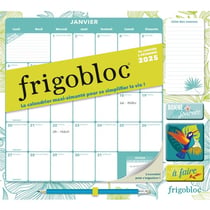 Frigobloc Mensuel 2025 Déco Végétale (de janv. à déc. 2025)