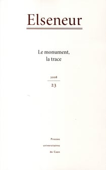 ELSENEUR : elseneur Tome 23 - le monument, la trace