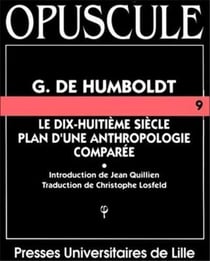 Le dix-huitieme siecle plan d'une anthropologie comparee
