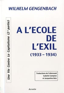 A l'ecole de l'exil (1933-1934)