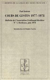 Cours de gestes (1977-1978) - bulletin de l'association Ferdinand Berthier t.1 (bordeaux, juin 1978)