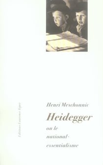 Heidegger ou le national-essentialisme