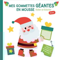 Pere noel en route (la couverture verte) gommettes mousse