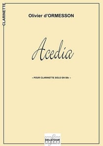 Acedia sonate pour clarinette solo