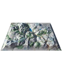 Carte en relief des stations de Tignes val-d'Isère