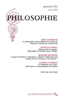 Revue Philosophie n.161 : Mars 2024