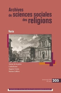 Archives de sciences sociales des religions n.205 : varia