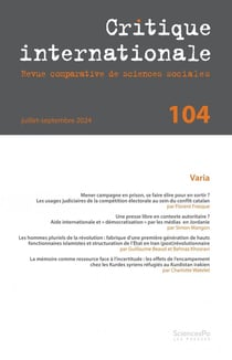 Revue critique internationale n.104