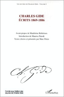 Charles Gide - écrits t.1 - 1869-1886
