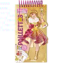 Carnet créatif Mode Academy Paillettes (avec un bracelet) : Avec 170 stickers