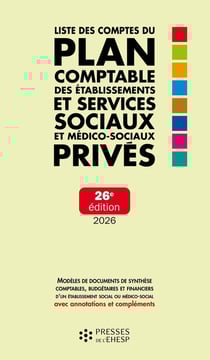 Liste des comptes du plan comptable des établissements et services sociaux et médico-sociaux privés