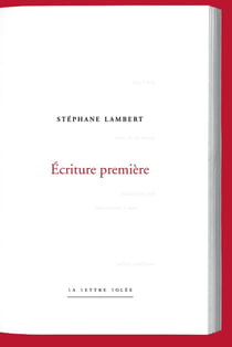 Écriture première - collection  poiesis