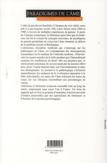 Paradigmes de l'âme - littérature et aliénisme au XIX siècle