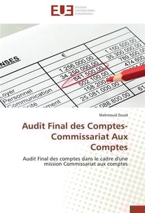 Audit final des comptes-commissariat aux comptes