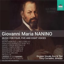 Nanino, giovanni maria : musique pour quatre, cinq et huit voix