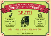 En 1923, auriez-vous eu votre certificat d'études ?